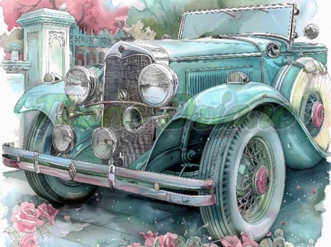 PANEL DRUKOWANY PASTELOWY SAMOCHÓD NR 21