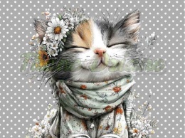 PANEL DRUKOWANY PASTELOWY KOTEK NR 9