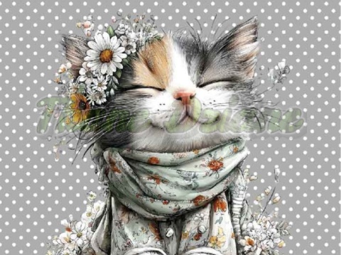 PANEL DRUKOWANY PASTELOWY KOTEK NR 9