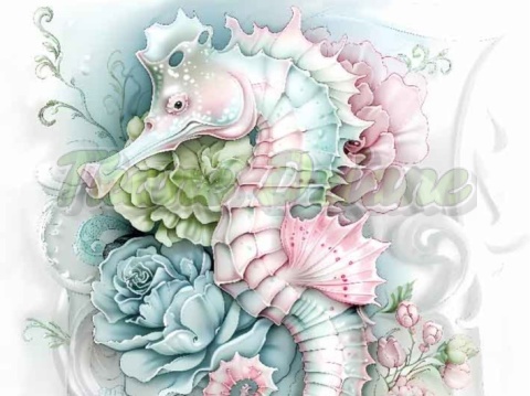 PANEL DRUKOWANY PASTELOWY KONIK MORSKI NR 27