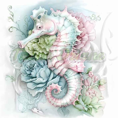 PANEL DRUKOWANY PASTELOWY KONIK MORSKI NR 27