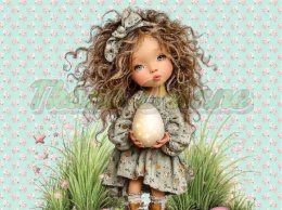 PANEL DRUKOWANY WIELKANOCNE DZIEWCZYNKI NR 4