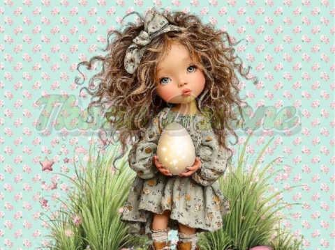 PANEL DRUKOWANY WIELKANOCNE DZIEWCZYNKI NR 4