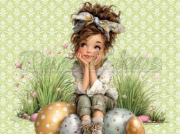 PANEL DRUKOWANY WIELKANOCNE DZIEWCZYNKI NR 5