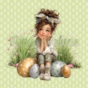 PANEL DRUKOWANY WIELKANOCNE DZIEWCZYNKI NR 6