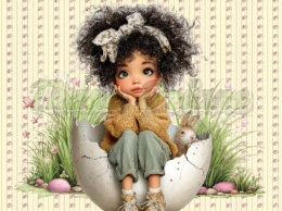 PANEL DRUKOWANY WIELKANOCNE DZIEWCZYNKI NR 7