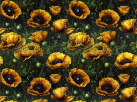 TKANINA DRUKOWANA KWIATY NR 34