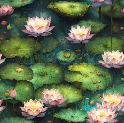 TKANINA DRUKOWANA KWIATY NR 35