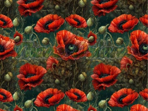 TKANINA DRUKOWANA KWIATY NR 36