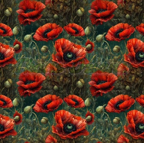 TKANINA DRUKOWANA KWIATY NR 36