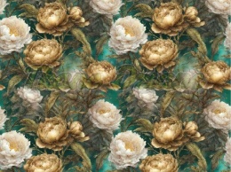 TKANINA DRUKOWANA KWIATY NR 37