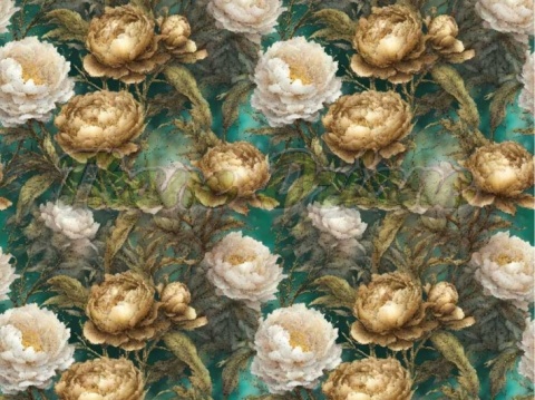 TKANINA DRUKOWANA KWIATY NR 37