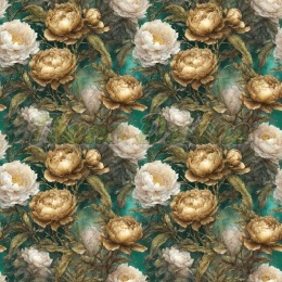 TKANINA DRUKOWANA KWIATY NR 37