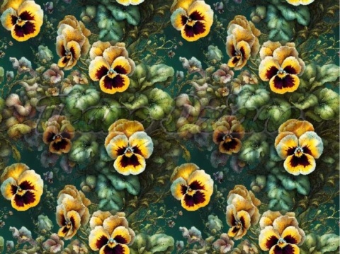 TKANINA DRUKOWANA KWIATY NR 38