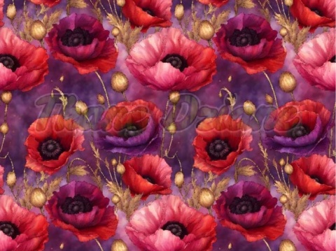 TKANINA DRUKOWANA KWIATY NR 39