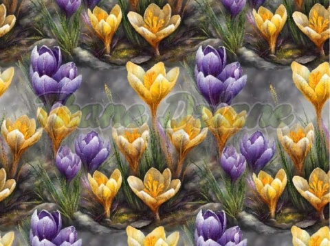 TKANINA DRUKOWANA KWIATY NR 40