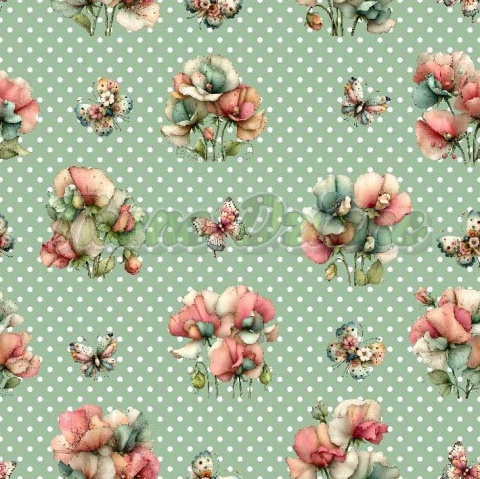 TKANINA DRUKOWANA WIELKANOCNE KWIATKI NR 9