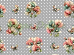 TKANINA DRUKOWANA WIELKANOCNE KWIATKI NR 10