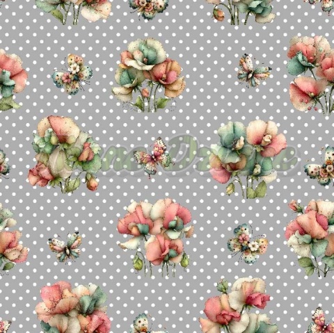 TKANINA DRUKOWANA WIELKANOCNE KWIATKI NR 10