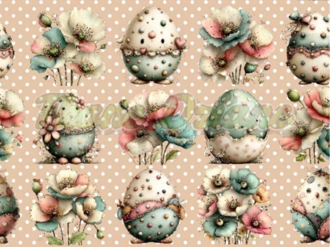 TKANINA DRUKOWANA WIELKANOCNE JAJKA NR 7