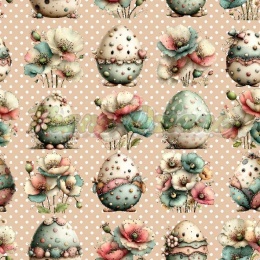 TKANINA DRUKOWANA WIELKANOCNE JAJKA NR 7