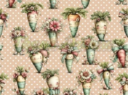 TKANINA DRUKOWANA WIELKANOCNE MARCHEWKI NR 6