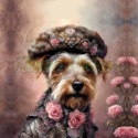 PANEL DRUKOWANY YORK SHIRE TERRIER W KAPELUSZU NR 12