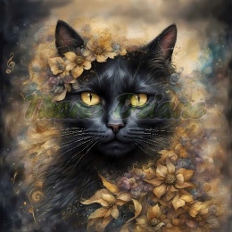 PANEL DRUKOWANY CZARNY KOT NR 2