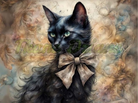 PANEL DRUKOWANY CZARNY KOT NR 6