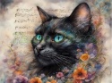 PANEL DRUKOWANY CZARNY KOT NR 8