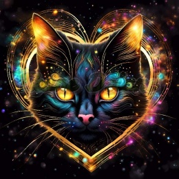 PANEL DRUKOWANY CZARNY KOT NR 9