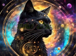 PANEL DRUKOWANY CZARNY KOT NR 10