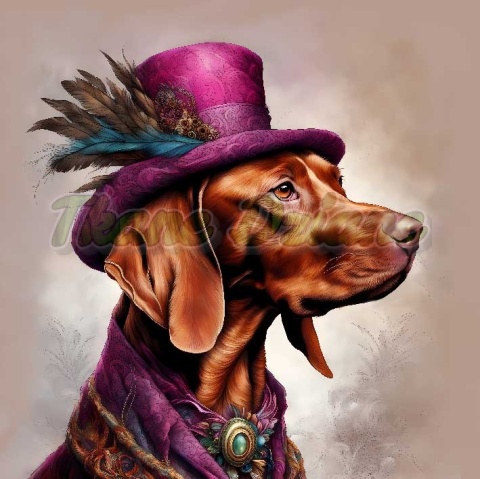 PANEL DRUKOWANY VIZSLA W KAPELUSZU NR 20