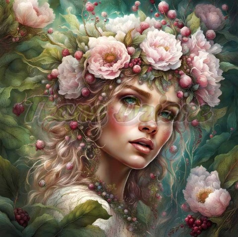 PANEL DRUKOWANY KOBIETA W KWIATACH NR 45