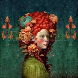 PANEL DRUKOWANY KOBIETA Z KWIATAMI WE WŁOSACH NR 4