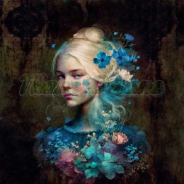 PANEL DRUKOWANY KOBIETA Z KWIATAMI WE WŁOSACH NR 7