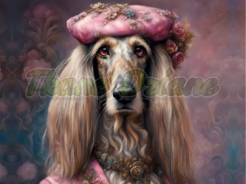 PANEL DRUKOWANY PSY W KAPELUSZCH NR 4