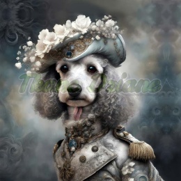 PANEL DRUKOWANY PSY W KAPELUSZCH NR 7