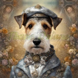 PANEL DRUKOWANY FOXTERRIER W KAPELUSZU NR 19