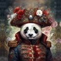 PANEL DRUKOWANY PANDA W KAPELUSZU NR 14