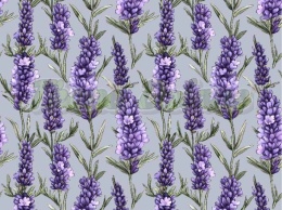 TKANINA DRUKOWANA LAWENDA NR 4