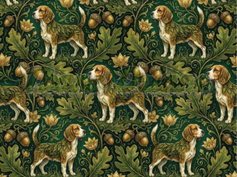 TKANINA DRUKOWANY PSY- BEAGLE NR 1