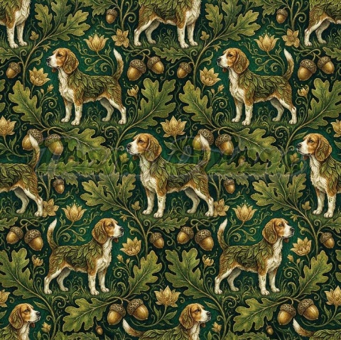 TKANINA DRUKOWANY PSY- BEAGLE NR 1