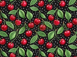 TKANINA DRUKOWANA OWOCE W STYLU RETRO NR 1