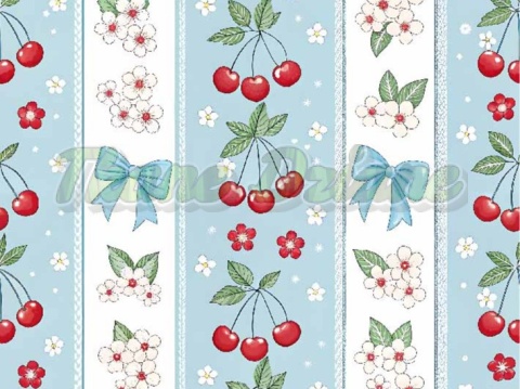 TKANINA DRUKOWANA OWOCE W STYLU RETRO NR 3