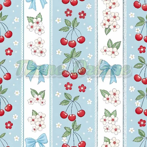 TKANINA DRUKOWANA OWOCE W STYLU RETRO NR 3