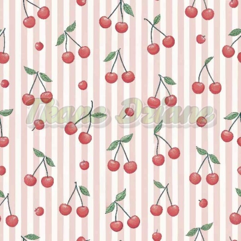 TKANINA DRUKOWANA OWOCE W STYLU RETRO NR 4