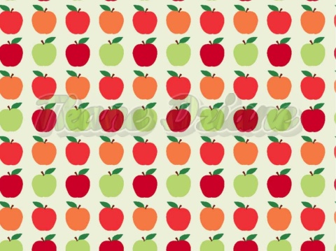 TKANINA DRUKOWANA OWOCE W STYLU RETRO NR 5