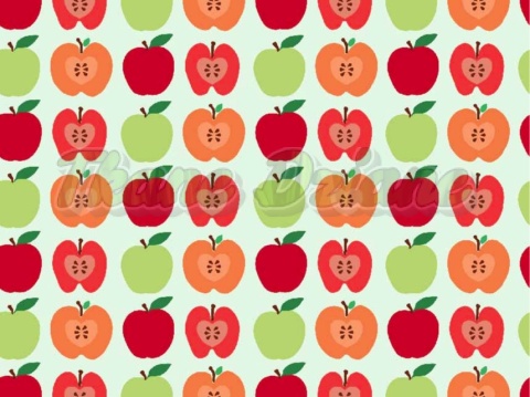 TKANINA DRUKOWANA OWOCE W STYLU RETRO NR 6