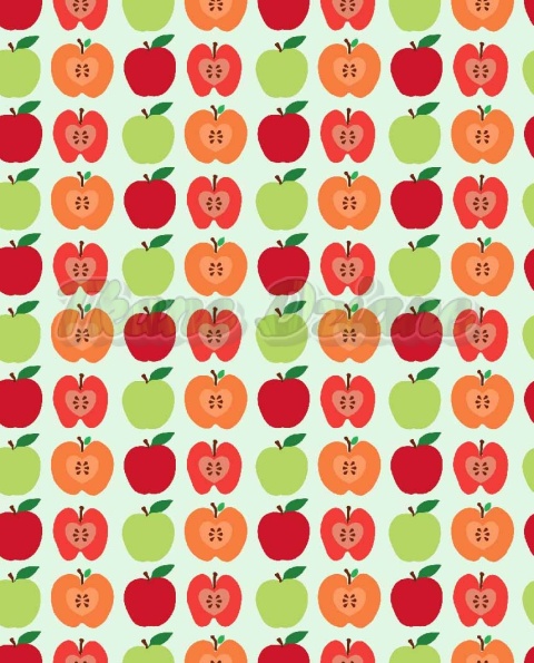 TKANINA DRUKOWANA OWOCE W STYLU RETRO NR 6